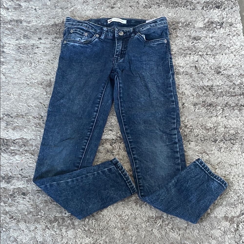 Levi’s 710 supper skinny Classic Blue Denim Jeans size 10 kids
